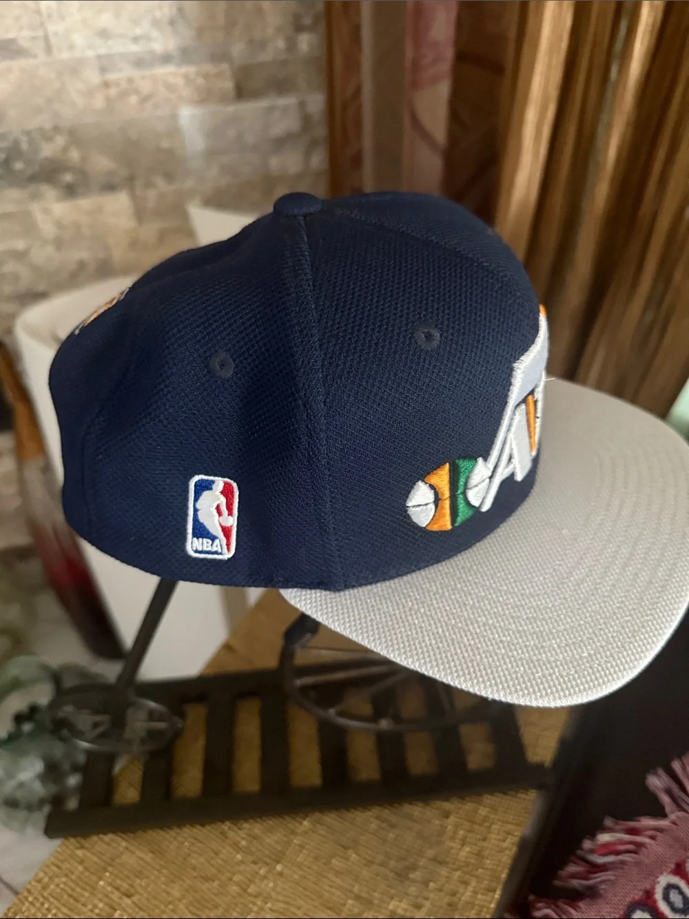 adidas Navy and Gray Utah Jazz Fitted Hat